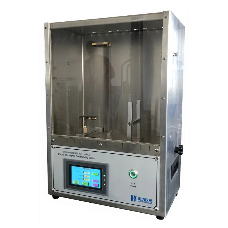 Máquina de ensayo de rendimiento del retardante de llama textil a 45 grados conforme con GB/T14644 y ASTM D1230 0