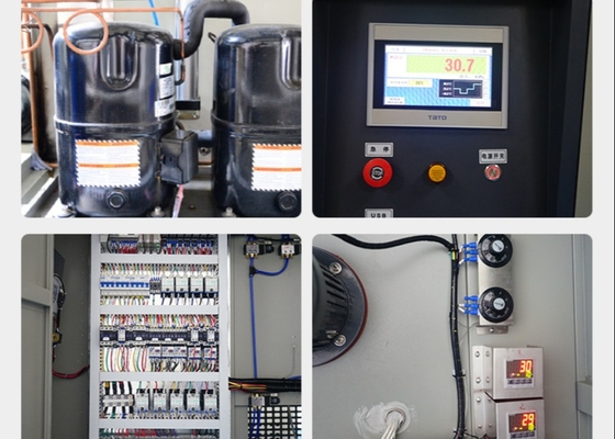 Máquina de ensayo ambiental de cámara de prueba de choque térmico de pantalla táctil LCD programable