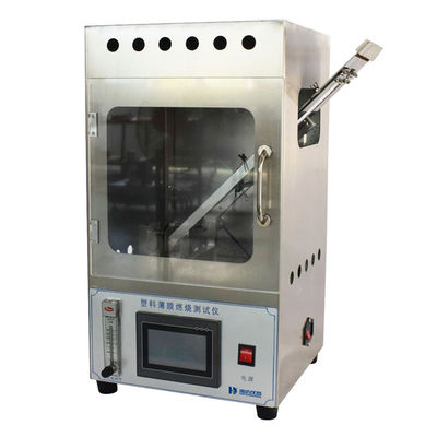 Equipo de ensayo de laboratorio Máquina de ensayo de inflamabilidad de película plástica de 45°