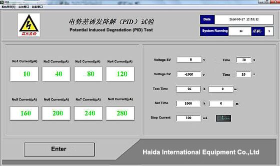 Máquina de prueba de degradación inducida por potencial (PID) para módulos fotovoltaicos, probador de simulación de humedad y alta temperatura