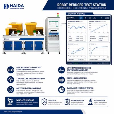 Estación de prueba de reducción de robot de alta definición caja de cambios planetaria armónica máquina de prueba de errores de transmisión retroalimentación rigidez 1 segundo de arco