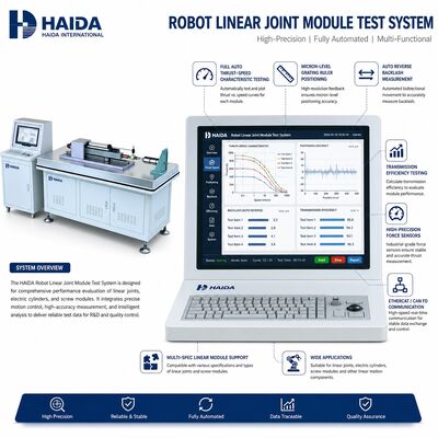 Sistema de Prueba de Módulo de Junta Lineal de Robot, Máquina de Prueba de Actuador Lineal, Empuje, Velocidad, Holgura, Precisión de Posicionamiento