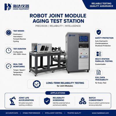 Módulo articular del robot Estación de prueba de envejecimiento Estación de prueba de durabilidad Máquina de prueba Actuador Prueba de vida 24h 1000h Ciclos intermitentes continuos