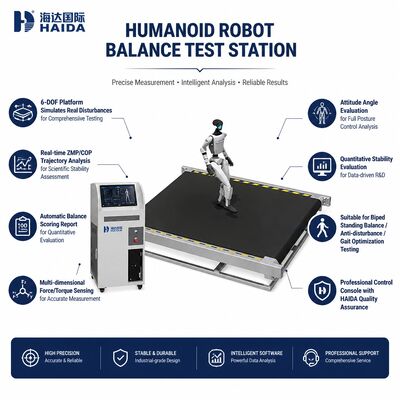 Estación de Prueba de Equilibrio de Robot Humanoide Plataforma de Movimiento de 6 DOF Equipo de Prueba de Estabilidad de Robot Bípedo Análisis ZMP COP