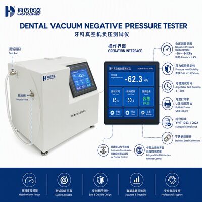 Probador de vacío de presión negativa dental, máquina de manómetro de vacío para equipo de prueba de sistema de succión dental, alta precisión -94 kPa