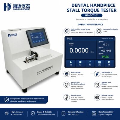 Probador de Par de Parada de Pieza de Mano Dental Máquina de Medición de Par para Equipo de Prueba de Control de Calidad de Turbina Dental Alta Precisión 0.0005 Nm
