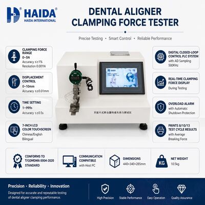 Probador de fuerza de sujeción de alineador dental, máquina de prueba de alineador transparente, equipo de ortodoncia, medidor de fuerza con resolución de 0.001N