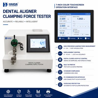 Probador de fuerza de sujeción de alineador dental, máquina de prueba de alineador transparente, equipo de ortodoncia, medidor de fuerza con resolución de 0.001N