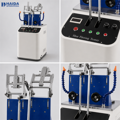 Máquina de prueba de resistencia a la flexión de zapatos y suelas HAIDA Shoe Flexing Tester GB T 3903.1 Equipo de prueba de zapatos estándar