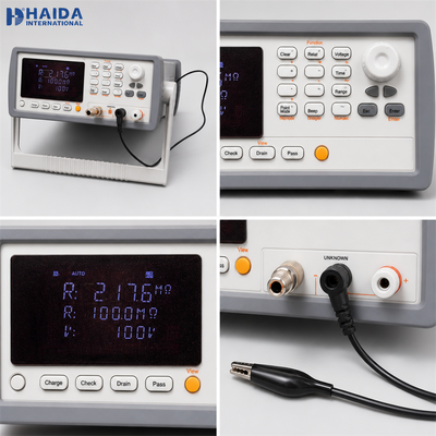 HAIDA Footwear Antistatic Electrical Tester Shoe Resistance Testing Machine ISO 20344 5.10 Standard Shoe Testing Equipment