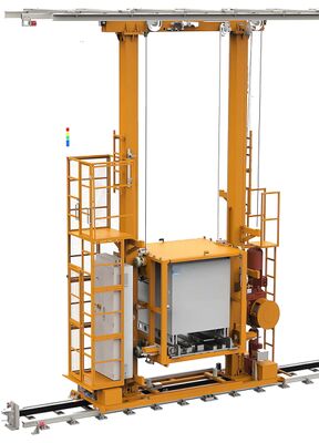 8104-HD Grúa apiladora de carga pesada con capacidad de marco de 2000 kg, control de pantalla táctil PLC y precisión de posicionamiento de ±3 mm